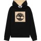 TIMBERLAND sudadera de niño en negro y tostado con capucha