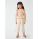 ABEL Y LULA pantalon culotte de pana beige