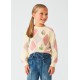 ABEL Y LULA jersey jacquard tricolor con bordado de flores