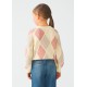 ABEL Y LULA jersey jacquard tricolor con bordado de flores
