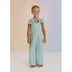 ABEL Y LULA mono largo crepe en color anis verde agua 2