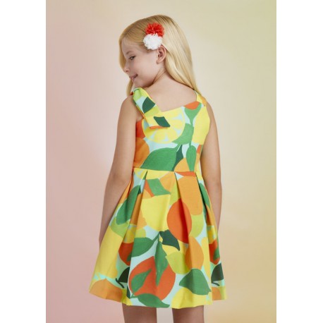 ABEL Y LULA vestido estampado en amarillo y naranja