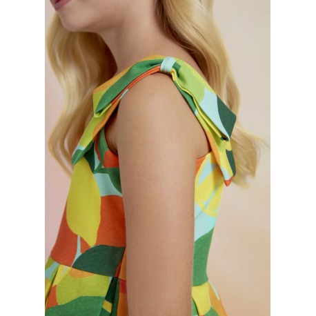 ABEL Y LULA vestido estampado en amarillo y naranja