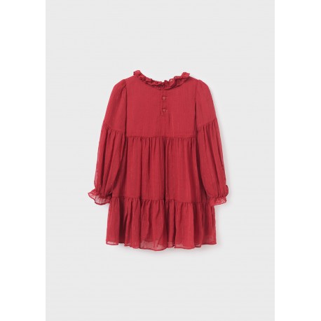 ABEL Y LULA vestido cereza en plumeti