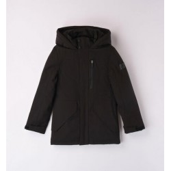 IDO plumífero negro con capucha de niño 2