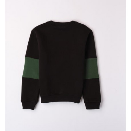 IDO sudadera de cuello redondo en negro y verde