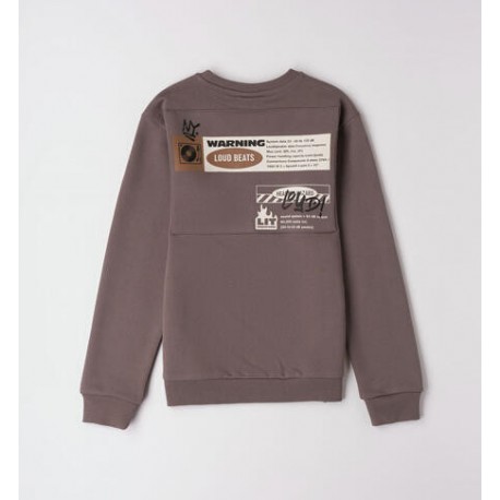 IDO sudadera gris de cuello redondo niño