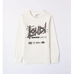 IDO camiseta manga larga con diseño en gris